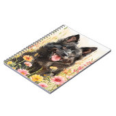 Notebook – Schipperke Watercolor Dog Journal Notizblock (Linke Seite)