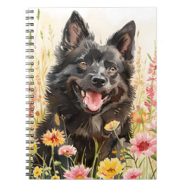 Notebook – Schipperke Watercolor Dog Journal Notizblock