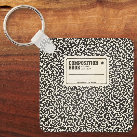 Notebook-Schlüsselanhänger für Schwarz Schlüsselanhänger (Vorderseite)