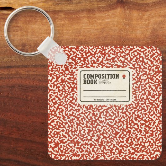 Notebook-Schlüsselanhänger in Roter Zusammensetzun Schlüsselanhänger (Vorderseite)