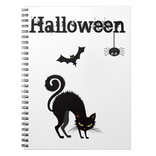 Notebook - Schwarze Katze Design 2 Notizblock (Vorderseite)