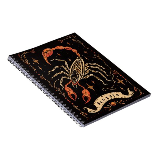 Notebook Scorpio Celestial Zodiac Art Notizblock (Rechte Seite)