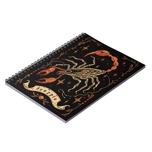 Notebook Scorpio Celestial Zodiac Art Notizblock (Linke Seite)