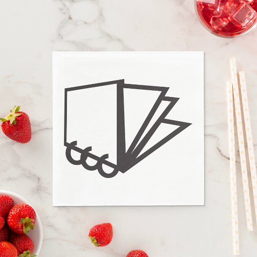 Notebook-Seiten Icon Papier Napkins Serviette