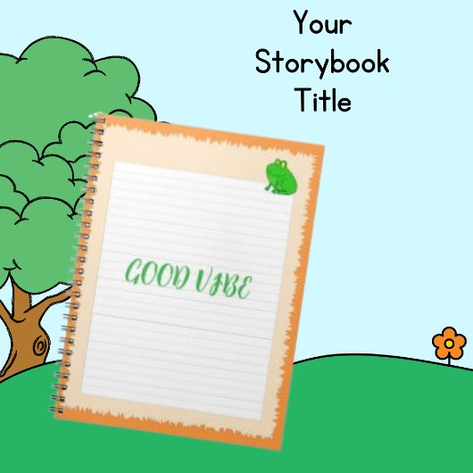 Notebook-Seitenblätter mit Frog, Foto-Notebook Notizblock