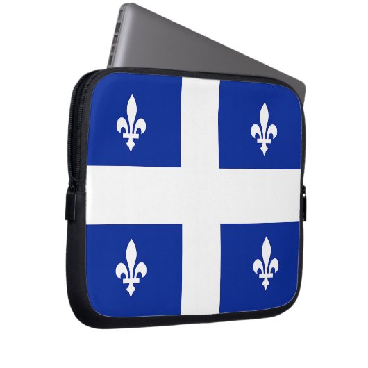Notebook-Sieb der Quebec-Flag Laptopschutzhülle (Vorne Rechts)