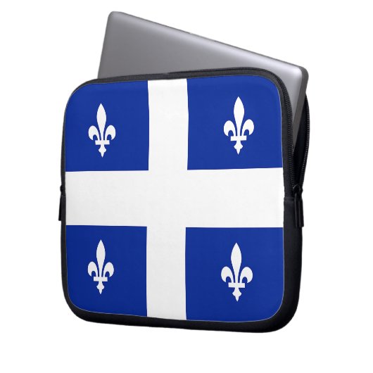 Notebook-Sieb der Quebec-Flag Laptopschutzhülle (Vorderseite Links)