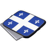 Notebook-Sieb der Quebec-Flag Laptopschutzhülle (Vorne Knopf)