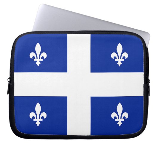 Notebook-Sieb der Quebec-Flag Laptopschutzhülle (Vorderseite)