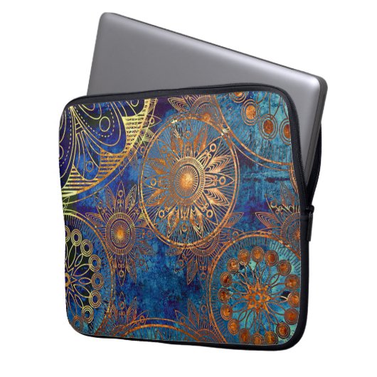 Notebook-Sieb - Gold Laptopschutzhülle (Vorderseite Links)