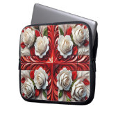 Notebook-Sieb mit englischer Rose Design Laptopschutzhülle (Vorderseite Links)