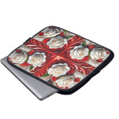 Notebook-Sieb mit englischer Rose Design Laptopschutzhülle (Vorne Knopf)