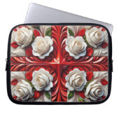 Notebook-Sieb mit englischer Rose Design Laptopschutzhülle (Vorderseite)