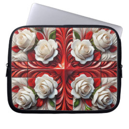 Notebook-Sieb mit englischer Rose Design Laptopschutzhülle