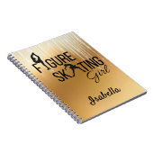 Notebook-Skaten-Mädchen-Gold-Symbol Notizblock (Rechte Seite)