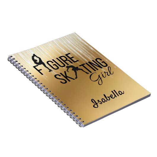 Notebook-Skaten-Mädchen-Gold-Symbol Notizblock (Rechte Seite)