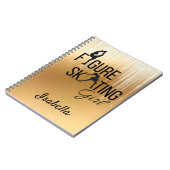 Notebook-Skaten-Mädchen-Gold-Symbol Notizblock (Linke Seite)