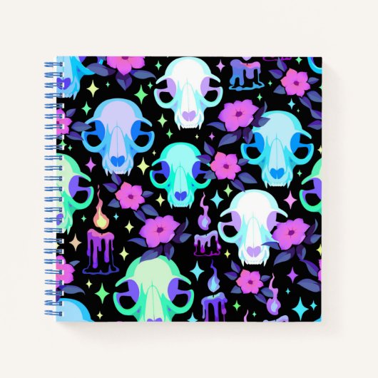 Notebook "Skulls and Flowers" Notizblock (Vorderseite)