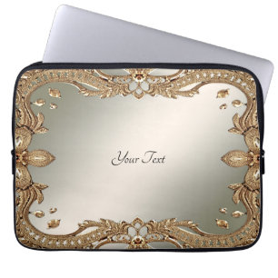 Notebook-Sleeve aus Verziertem Gold Laptopschutzhülle