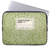 Notebook-Sleeve in grün Laptopschutzhülle (Vorderseite)