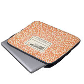 Notebook-Sleeve in Orange-Zusammensetzung Laptopschutzhülle (Vorne Knopf)