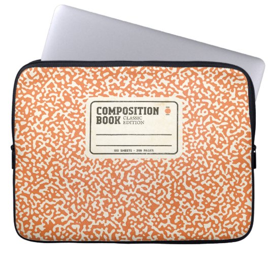 Notebook-Sleeve in Orange-Zusammensetzung Laptopschutzhülle (Vorderseite)
