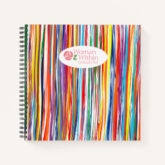 Notebook-, Spiral-Regenbogenfarben WWC-Logo Notizblock
