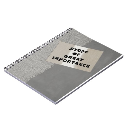 Notebook - Stuff of Great Importance Grunge Notizblock (Linke Seite)