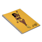 Notebook-Tänzerin Gold / Cherry Notizblock (Rechte Seite)