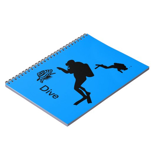 Notebook - Taucher und Fische Notizblock (Linke Seite)