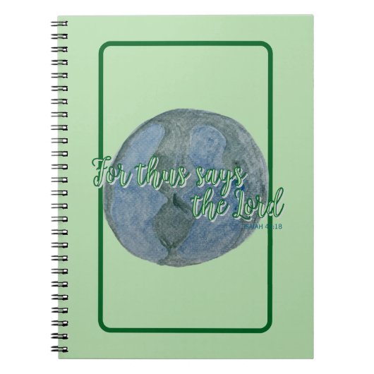 Notebook – The Earth He Formed Notizblock (Vorderseite)