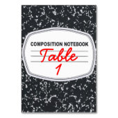 Notebook-Tischkarte mit individueller Zusammensetz Tischnummer (Vorderseite)