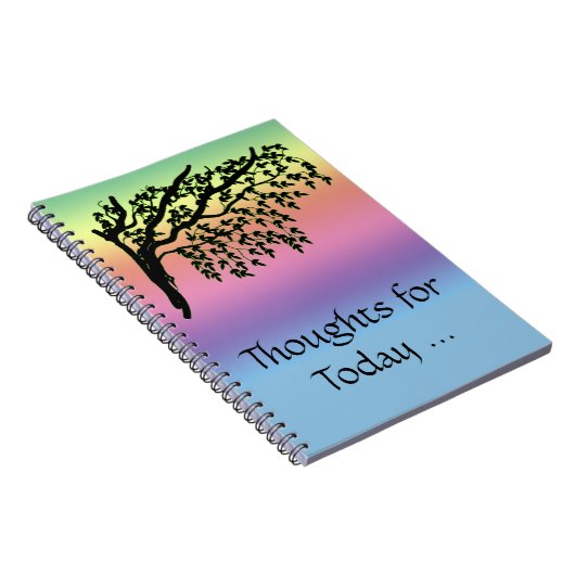 Notebook - Tree und Regenbogen Notizblock (Rechte Seite)