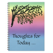 Notebook - Tree und Regenbogen Notizblock (Vorderseite)