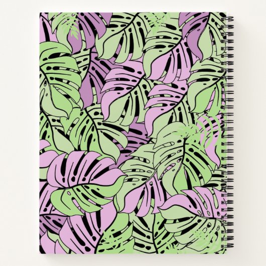Notebook-Tropische Blätter Notizblock (Rückseite)