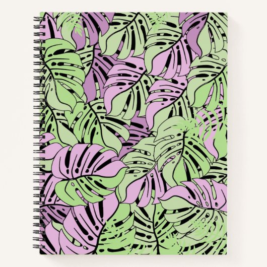 Notebook-Tropische Blätter Notizblock (Vorderseite)