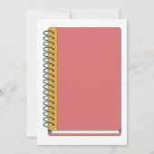 Notebook-Uni Trunk-Party Einladung (Rückseite)