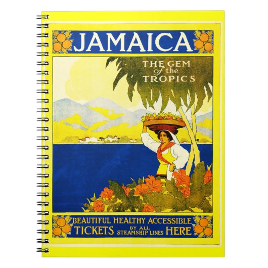 Notebook-Vintage Travel-Jamaica Notizblock (Vorderseite)