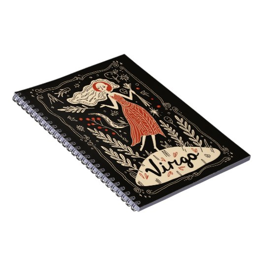 Notebook Virgo Celestial Zodiac Art Notizblock (Rechte Seite)