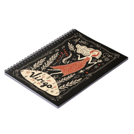Notebook Virgo Celestial Zodiac Art Notizblock (Linke Seite)