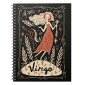 Notebook Virgo Celestial Zodiac Art Notizblock (Vorderseite)
