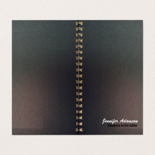 Notebook-Visitenkarte Visitenkarten (Außenseite Aufgefaltet)