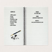 Notebook-Visitenkarte Visitenkarten (Innenseite Aufgefaltet)