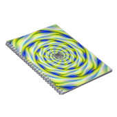 Notebook Vortex in Blau und Gelb Notizblock (Rechte Seite)
