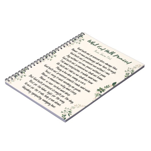 Notebook, was Gott versprochen hat Notizblock (Linke Seite)