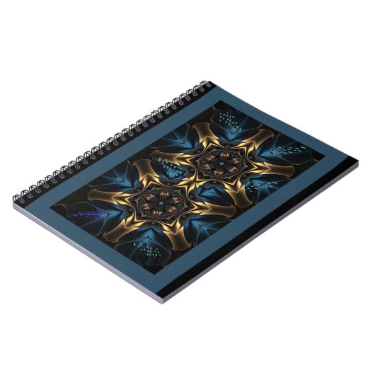 Notebook Wild Blue & Gold Desgn Journal Notizblock (Linke Seite)