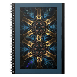 Notebook Wild Blue & Gold Desgn Journal Notizblock