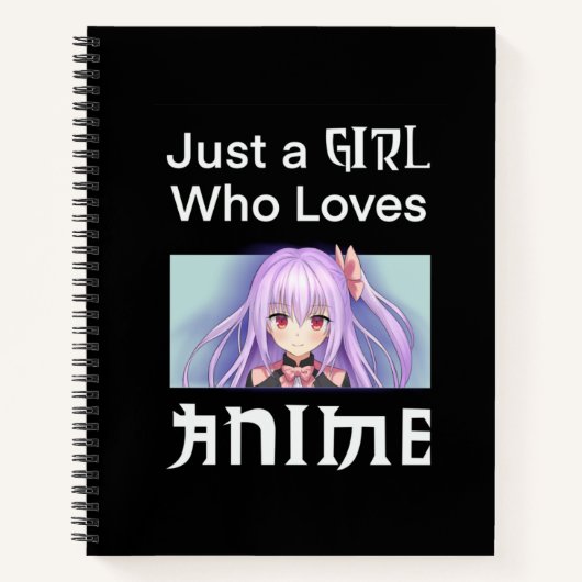 Notebook With Anime Girl Notizblock (Vorderseite)