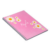 Notebook with gradient Rose and Daisies Notizblock (Rechte Seite)