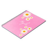 Notebook with gradient Rose and Daisies Notizblock (Linke Seite)